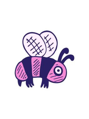 Çizgi film karalama illüstrasyonunun dönen hareket animasyonu