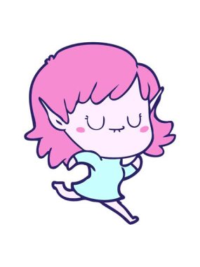 Koşan kadının hareketli animasyonu