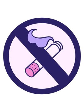 Sigara içilmeyen tabelanın hareketli animasyonu