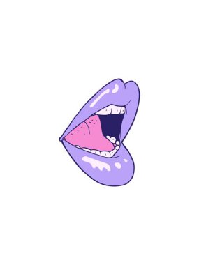 Çizgi film açık ağzının satış animasyonu