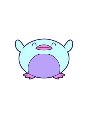 Çizgi film pengueninin radyoaktif parlayan animasyonu