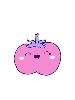 Yanıp sönen radyal çizgiler çizgi film domates sanatının animasyonu