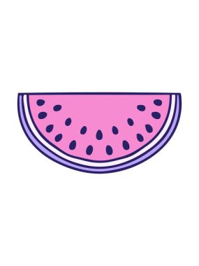 Elle çizilmiş karpuz çizgi filminin ışık efekti