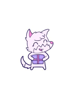 Mutlu çizgi film tilki tasarımının gösterişli satış animasyonu