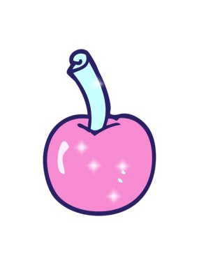 Çizgi film kirazının ışıltı etkisi