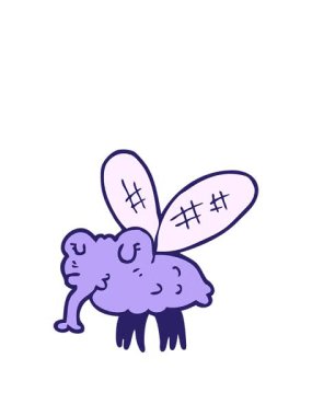 Çizgi film sineğinin animasyonunu genişletiyor.