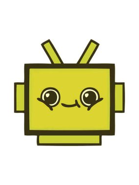 Bir robot kafasının renk canlandırması değişiyor