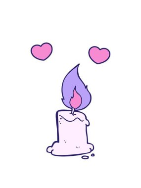 dönen kalpler mum çizgi film tasarımının animasyonu