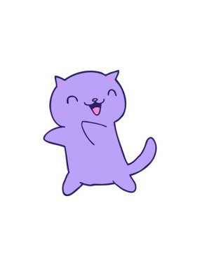 radyoaktif parlayan retro çizgi film kedisi animasyonu