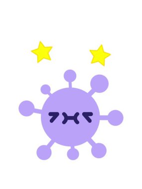 dönen yıldızlar ezilmiş virüs çizgi filminin animasyonu