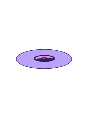 Yıldız patlaması etkisi çizgi film eski vinil plağın animasyonu