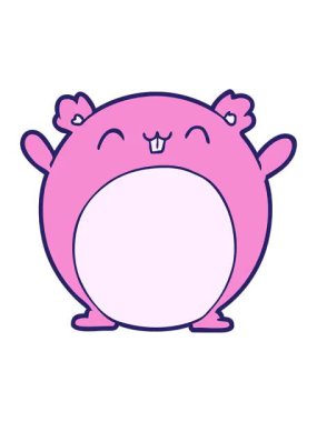 Çizgi film hamsterının pixelize etkisi