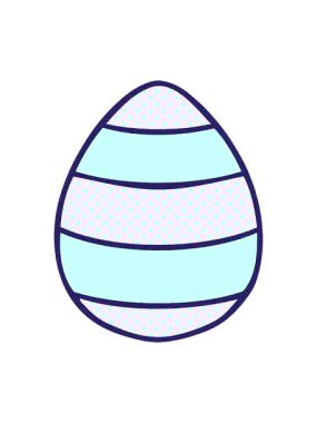 Çizgi roman stili Paskalya Yumurtası çizgi filminin animasyonunu renklendir