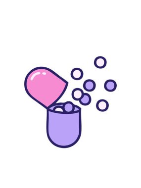 Retro Dövme Biçiminin yanıp sönen radyal çizgileri açık tıbbi kapsül hapları patladı