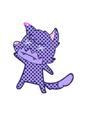 Çizgi film şaşı tilki tasarımının animasyonunu güçlendir