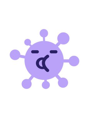 spinning motion animation of simple talking virus
