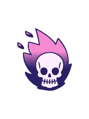 Gradyan gölgelendirilmiş kafatası hareketli animasyonu