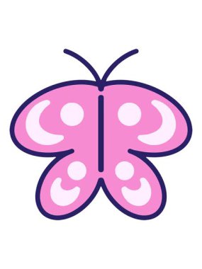 Basit bir kelebek çiziminin ışık efekti