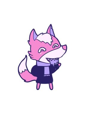 tilki resmi karakterinin efekt animasyonunu renklendir