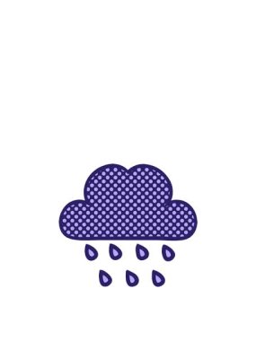 Bir fırtına yağmuru bulutunun çizgi filminin yükseliş ve yüzme animasyonu