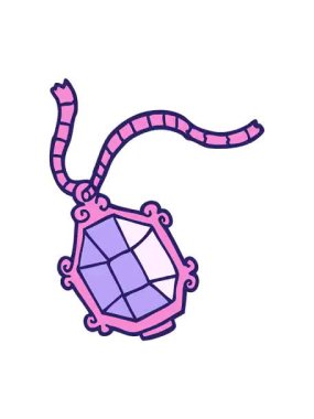 Titreyen çizgi film animasyonu. Karalama pahalı mücevherler.