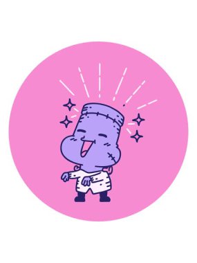 Dövme tarzının hareketli animasyonu mutlu cadılar bayramı zombi canavarı