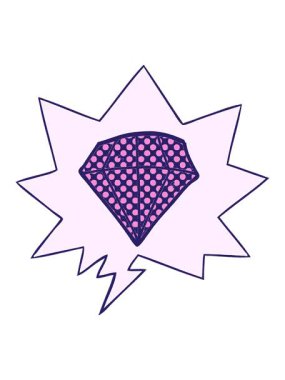 Çizgi roman tarzında konuşan baloncuklu çizgi film dövme elmasının hareketli animasyonu