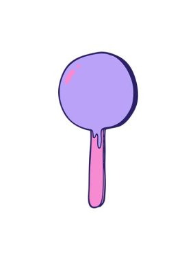 Çizgi film lolipop görüntüsünün titreşimli hareketli animasyonu