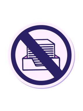 Sevimli bir çizgi film yasağı işaretinin hareketli animasyonunu oynat