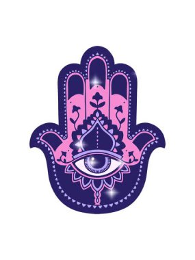 Simli efekt ikonik dövme tarzı bir hamza görüntüsü