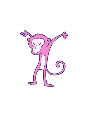 Radyoaktif parlayan çizgi film maymunu animasyonu