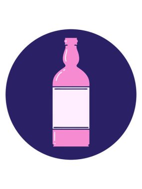 Şişenin ikonik dövme şeklindeki görüntüsünün hareketli animasyonu