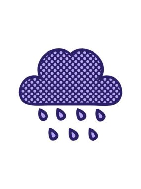 Fırtına yağmuru bulutunun çizgi filminin hareketli animasyonu