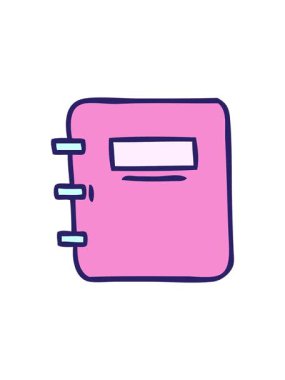 Bir not defteri tasarımının çizgi filminin hareketli animasyonu