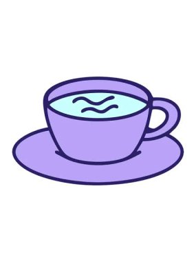 Geleneksel Brezilya kahvesi fincanının çiziminin canlandırma efekti