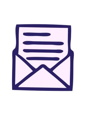 Sevimli bir mektup ve zarf tasarımının titreşimli hareketli animasyonu