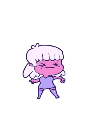 neon renkli kadın çizgi filminin animasyonunu genişletiyor