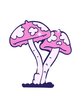 Bir mantarın çiziminin ışıltı etkisi