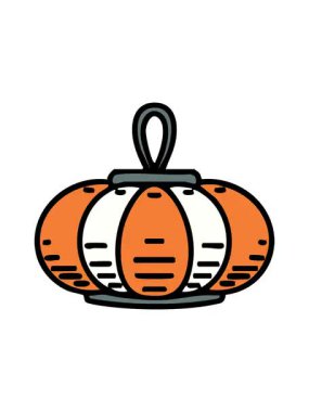 Pikselleştirme efekti asılı fener geleneksel japan sanatının animasyonu