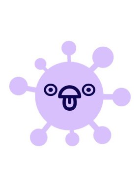 neon ışık efektleri kızgın bakışlı virüsün animasyonu