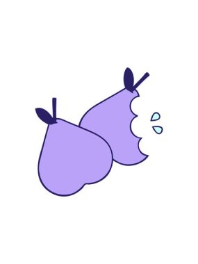 Yeşil armut çiziminin hareketli karikatürü