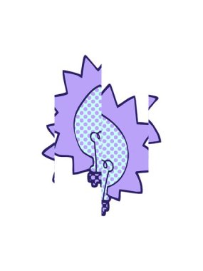 Karikatür karalama ampulünün bölünmüş hareket animasyonu