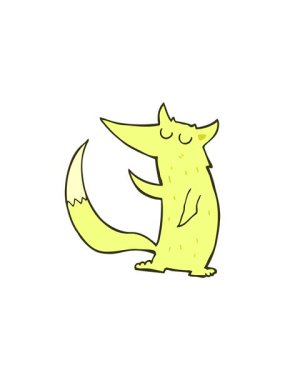 changing color animation of cartoon of wolf