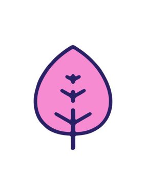 Basit yaprak tasarım elementinin hareketli animasyonu