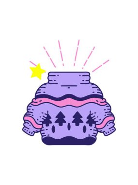 Parıldayan yıldızlar geleneksel Noel atlayıcısının animasyonunu etkiler.