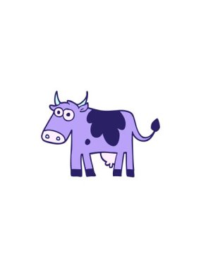 Çizgi film çizgi film çizgi romanı karalama çiftliği ineğinin satış animasyonu