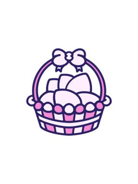 Basit Paskalya sepetinin radyoaktif parlak animasyonu