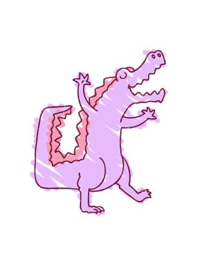 Parlak renk çizerek Timsah Tebeşirinin canlandırmasını salla ve duraklat