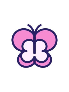 Kelebeğin basit ama sevimli çizgi filminin bölünme etkisi