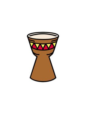 Geleneksel Brezilya karnaval enstrümanının satış animasyonu